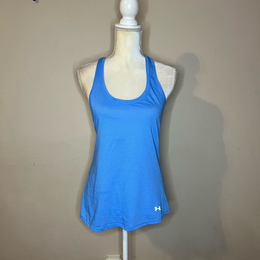 ⭐️ 3 For $15 Under Armour Women's Blue Tank Top - Picture 2 of 5
